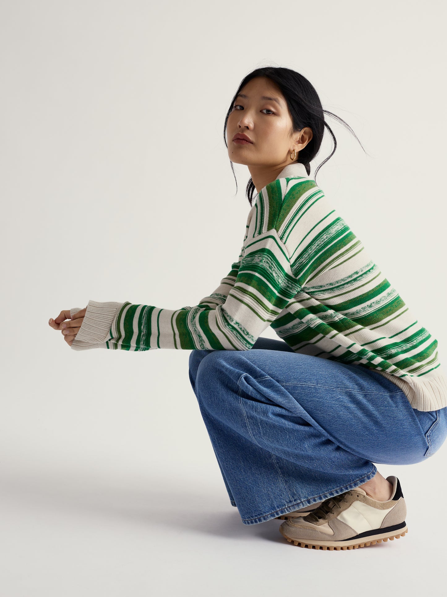 Seasalt Bird Flight Collared V-Neck Jumper