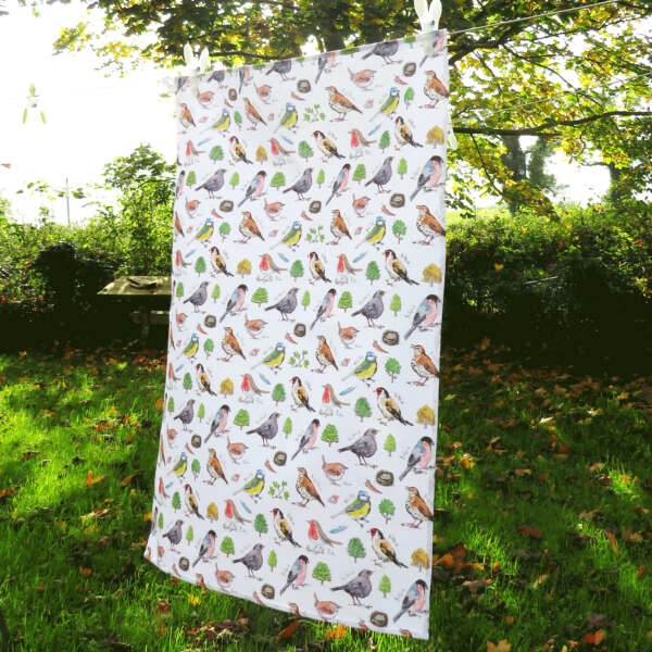Samuel Lamont Madeleine Floyd Garden Bird Song Cotton Tea Towel