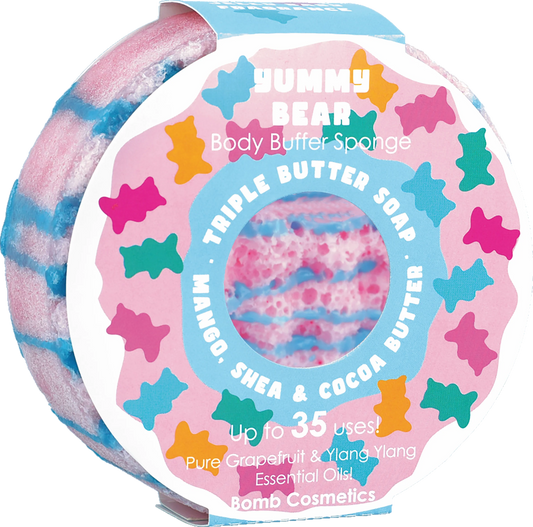 Bomb Cosmetics Yummy Bear Body Buffer Sponge