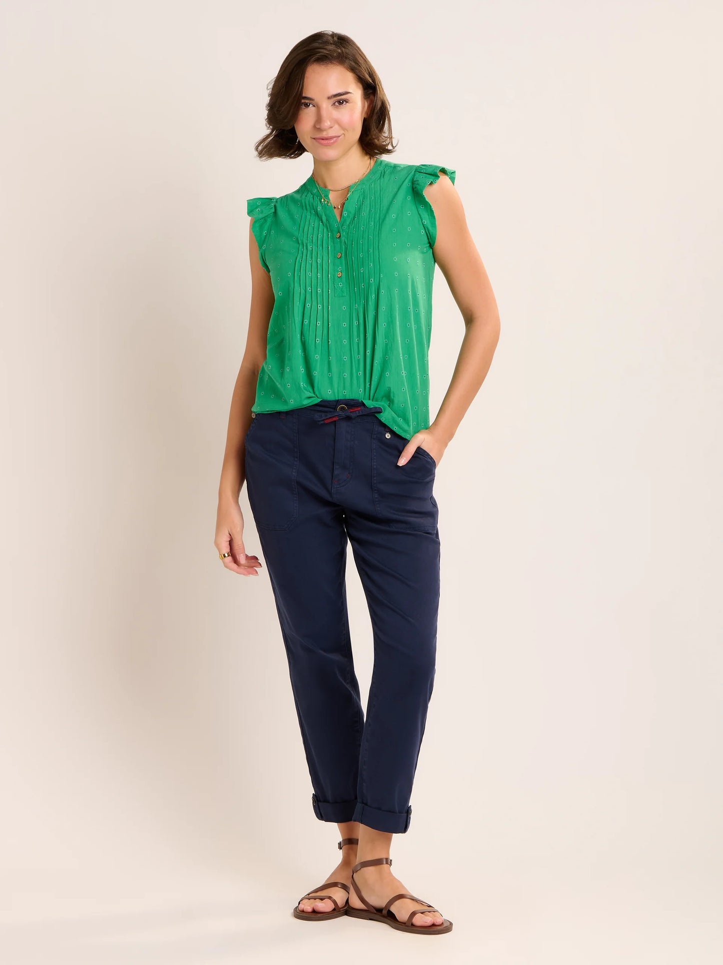 Brakeburn Talita Dobby Sleeveless Blouse