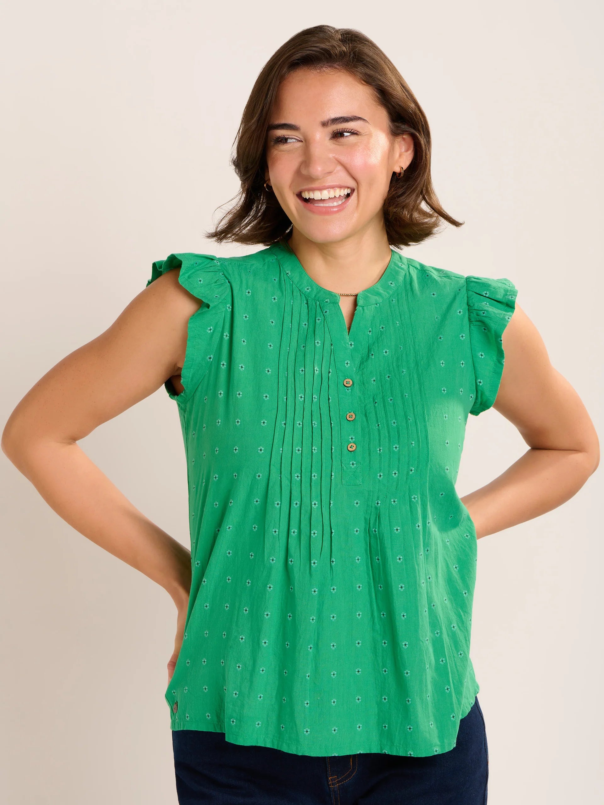 Brakeburn Talita Dobby Sleeveless Blouse