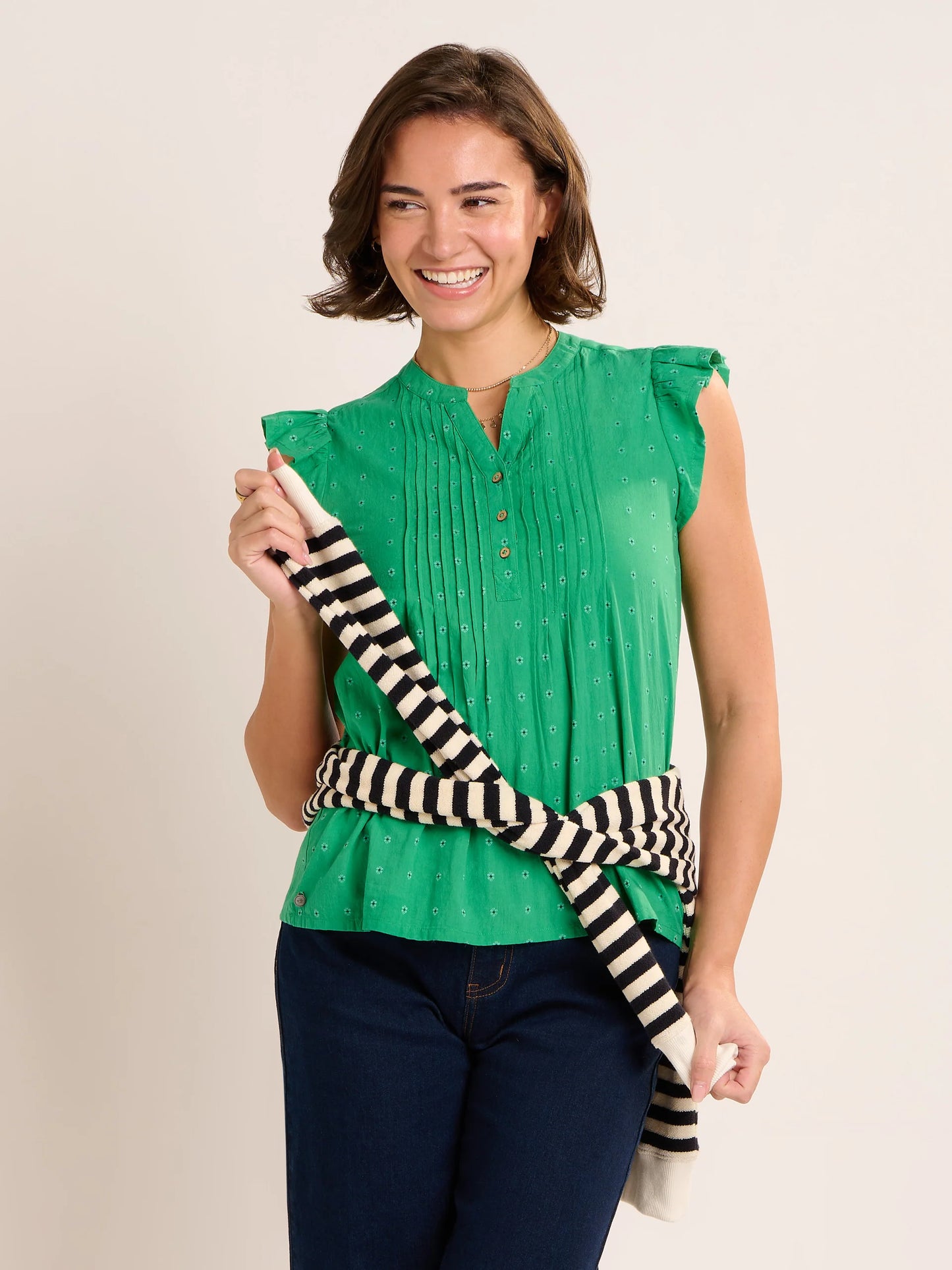 Brakeburn Talita Dobby Sleeveless Blouse