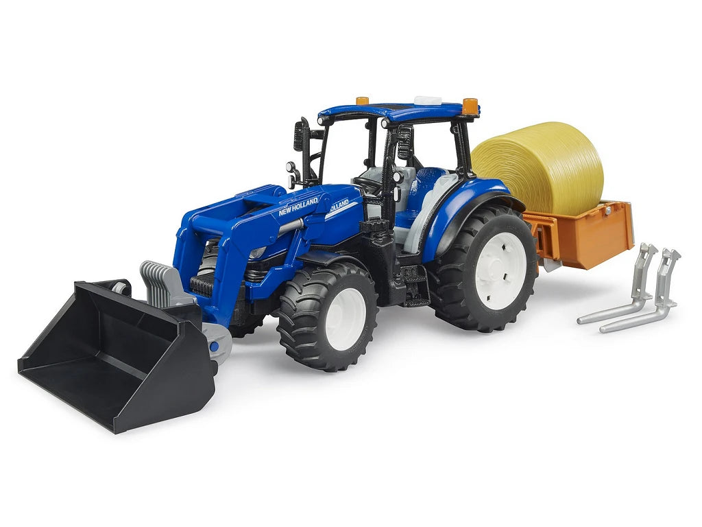 Bruder New Holland with Frontloader/Transport Box & Forks