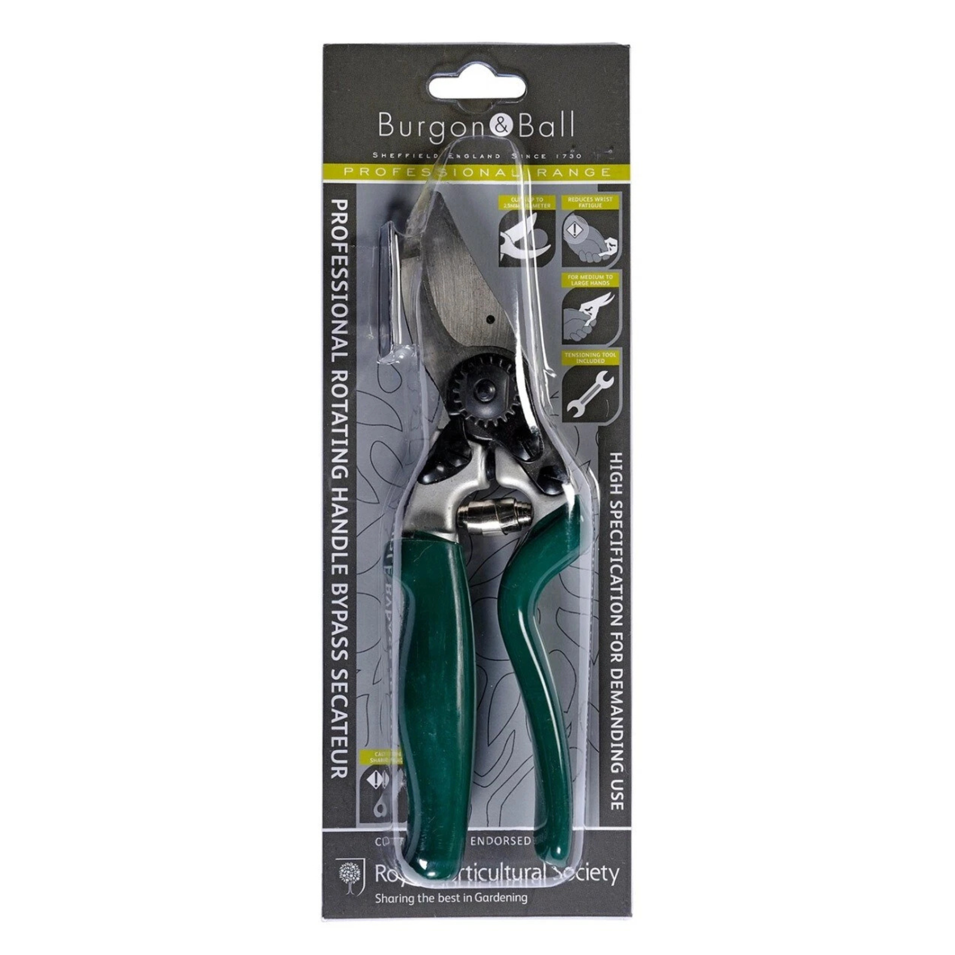 Burgon & Ball Professional Rotating Handle Bypass Secateurs