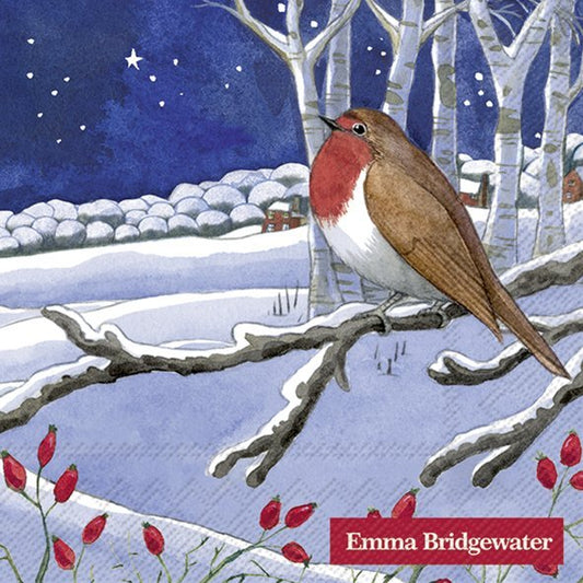 Emma Bridgewater Midnight Robin Cocktail Napkins