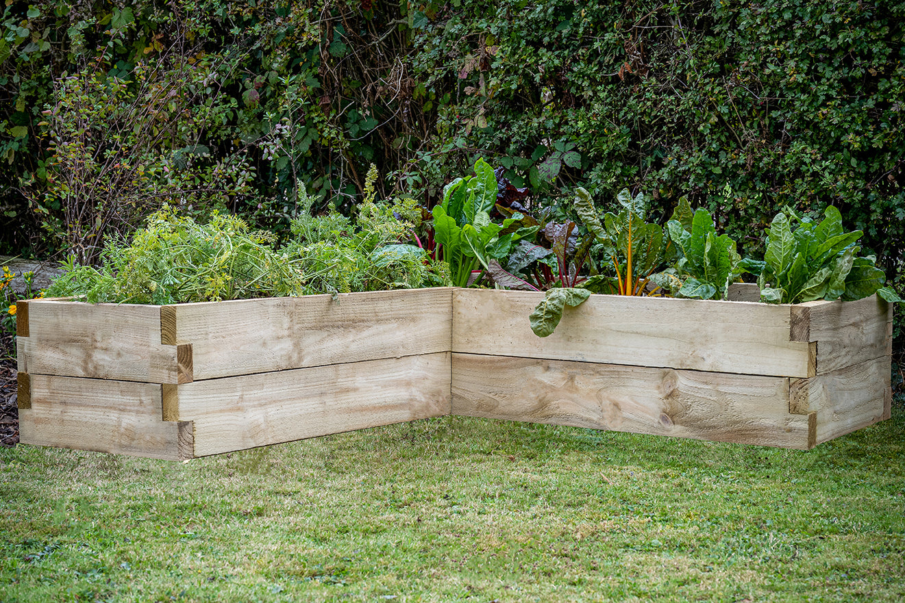 Forest Garden Caledonian Corner Raised Bed 130 X 130cm