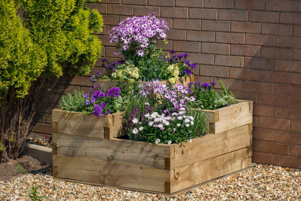 Forest Garden Caledonian Tiered Raised Bed 90 X 90cm