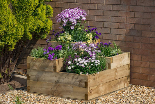 Forest Garden Caledonian Tiered Raised Bed 90 X 90cm