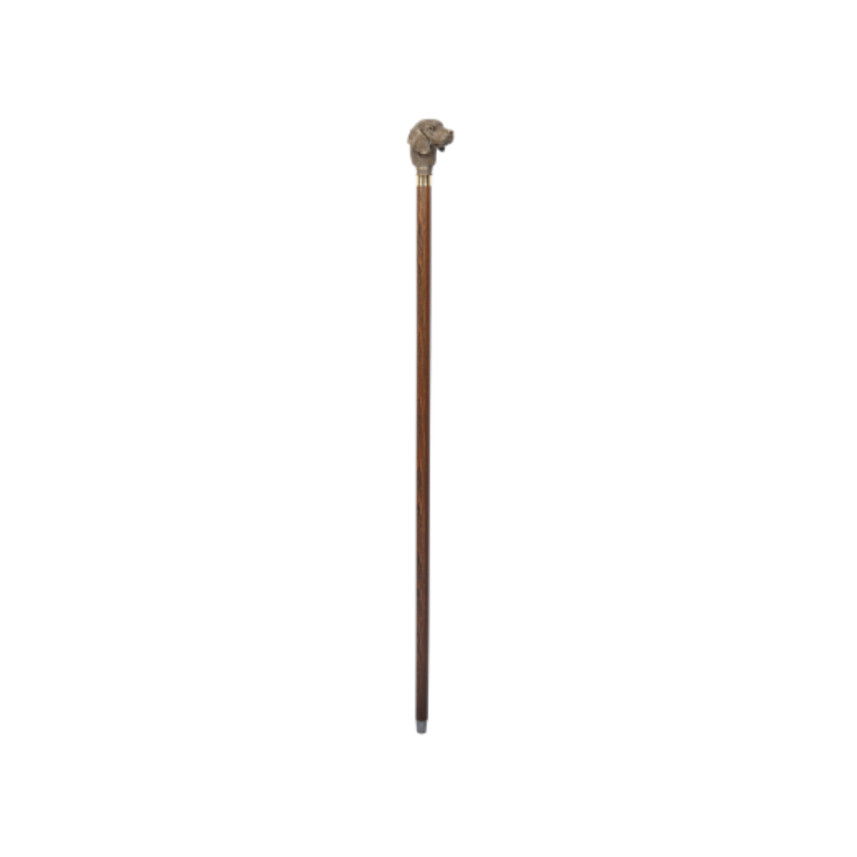 Charles Buyers Golden Retriever moulded top collectors walking stick with detailed resin dog head handle and polished wooden shaft