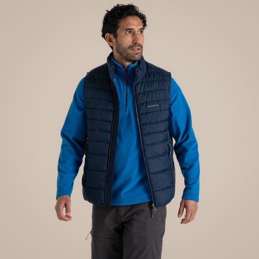 Craghoppers Compresslite IX Men's Insulating Gilet in lightweight recycled polyester.