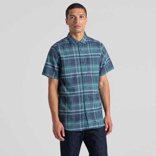 Craghoppers Hila Short-Sleeve Shirt | Stormy Sky Check