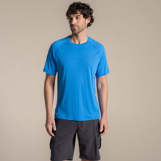 Craghoppers Men's NosiLife SolarShield+ Short Sleeved T-Shirt in Azure Sky