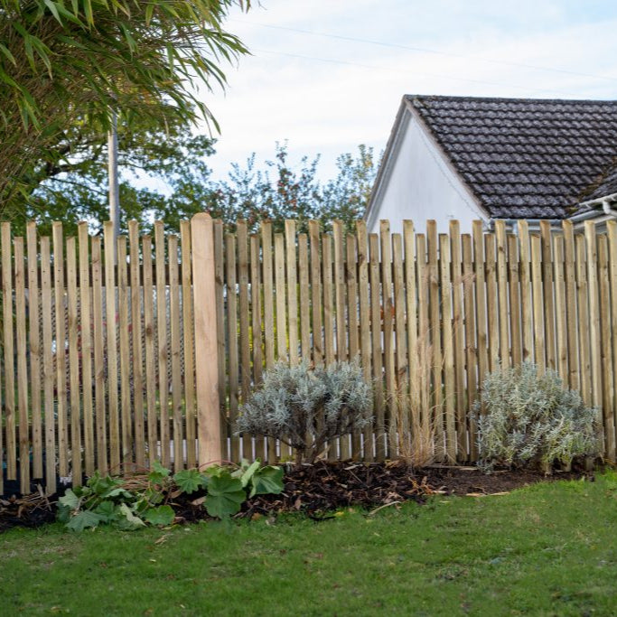 Forest Garden Pressure Treated Contemporary Picket Fence Panel