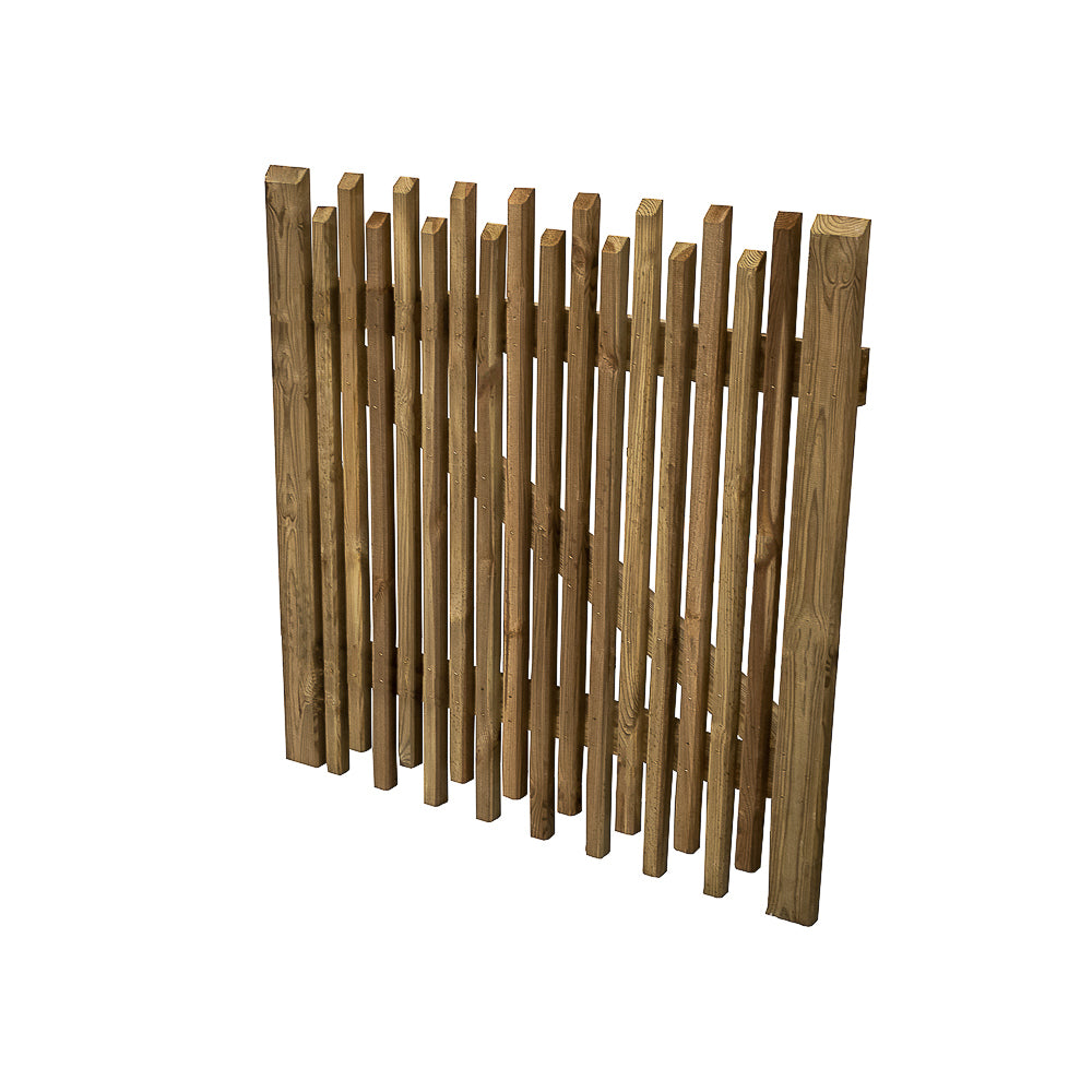 Forest Garden Contemporary Picket Gate 3ft (0.90m High)