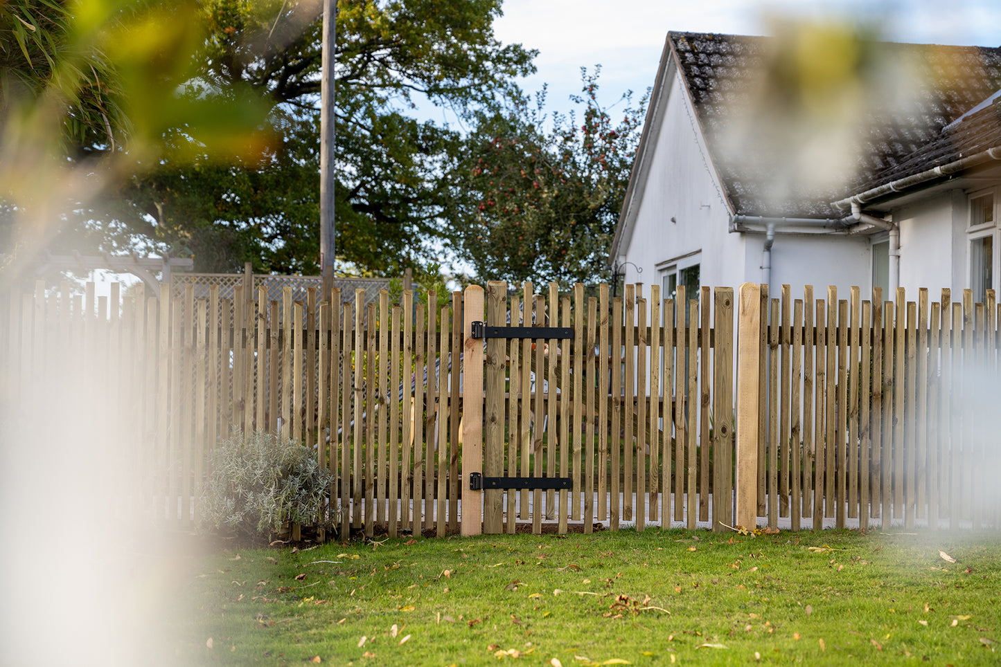 Forest Garden Contemporary Picket Gate 3ft (0.90m High)