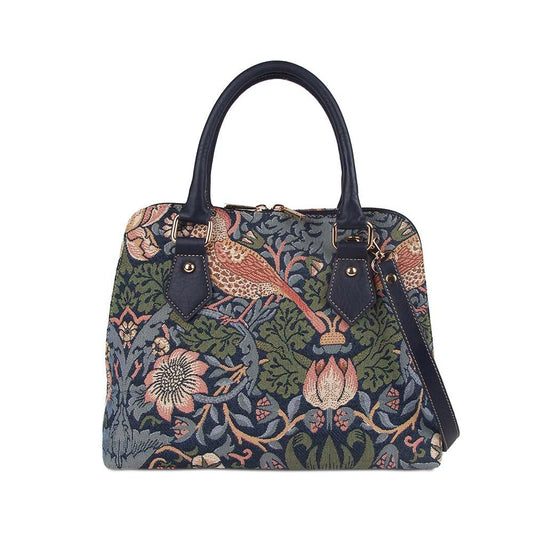 Signare William Morris Strawberry Thief Blue Convertible Bag