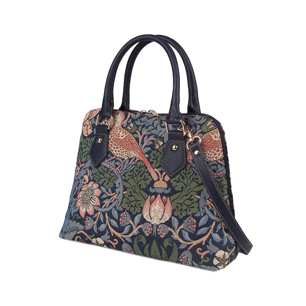 Signare William Morris Strawberry Thief Blue Convertible Bag