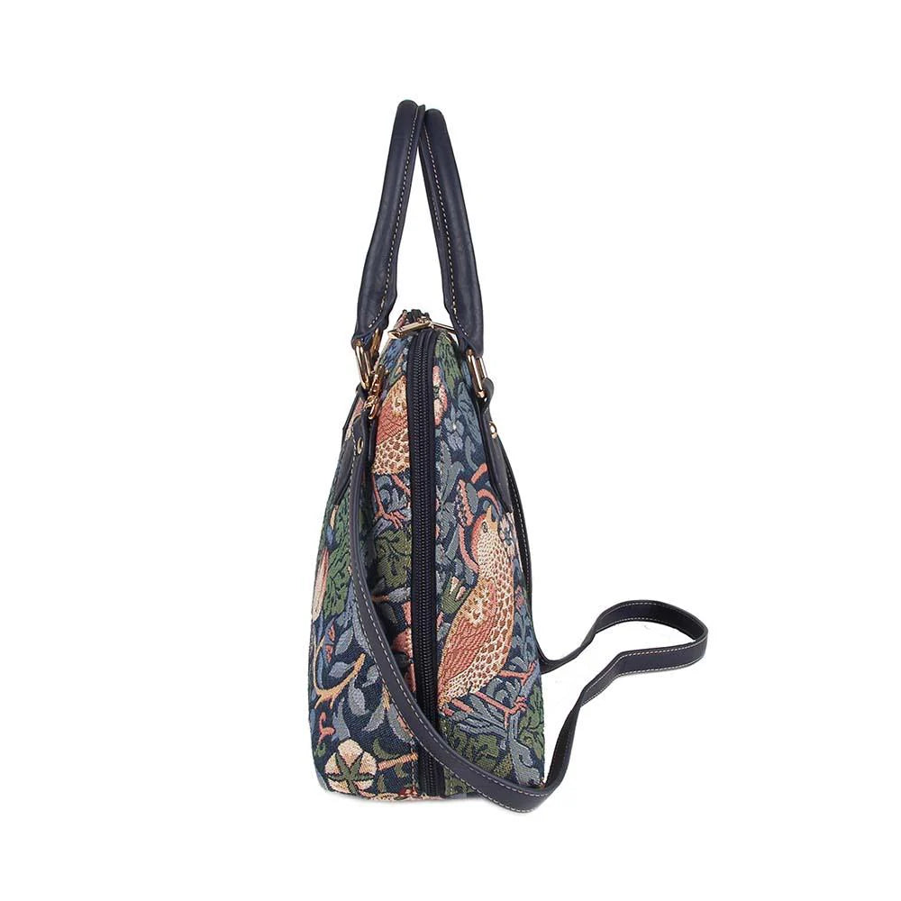 Signare William Morris Strawberry Thief Blue Convertible Bag