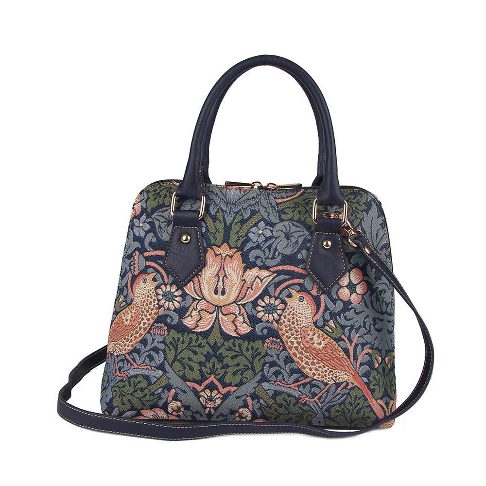 Signare William Morris Strawberry Thief Blue Convertible Bag
