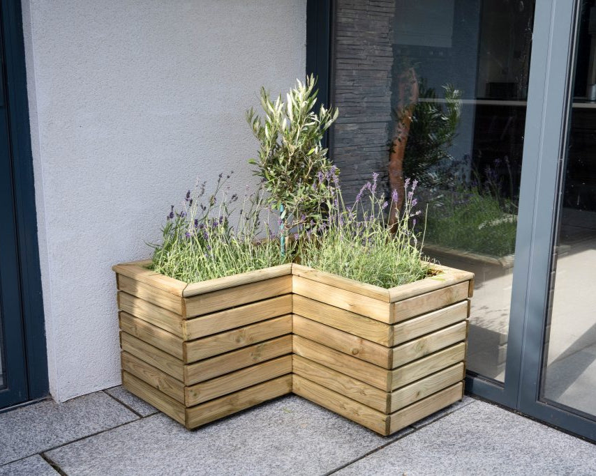 Forest Garden Linear Corner Planter