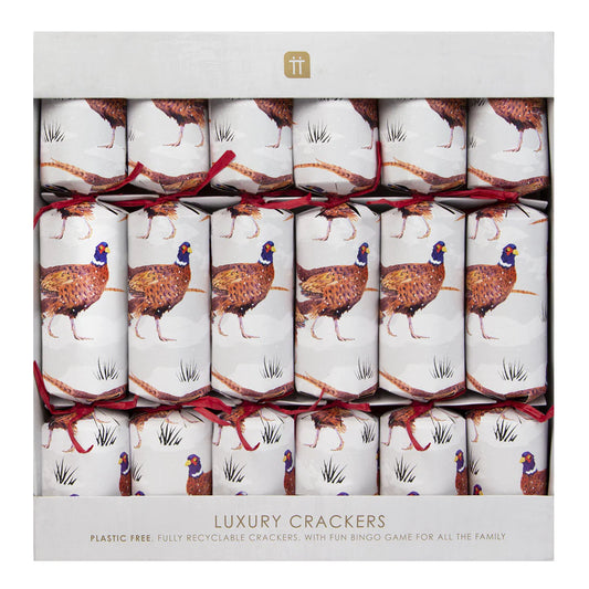 Talking Tables Botanical Pheasant Luxury Christmas Crackers 6-Pack