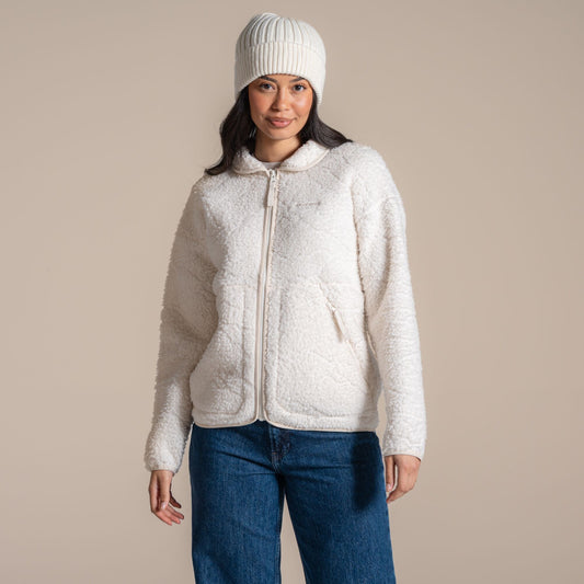 Craghoppers Women's National Trust Avens II Sherpa Fleece Jacket in textured jacquard fabric
