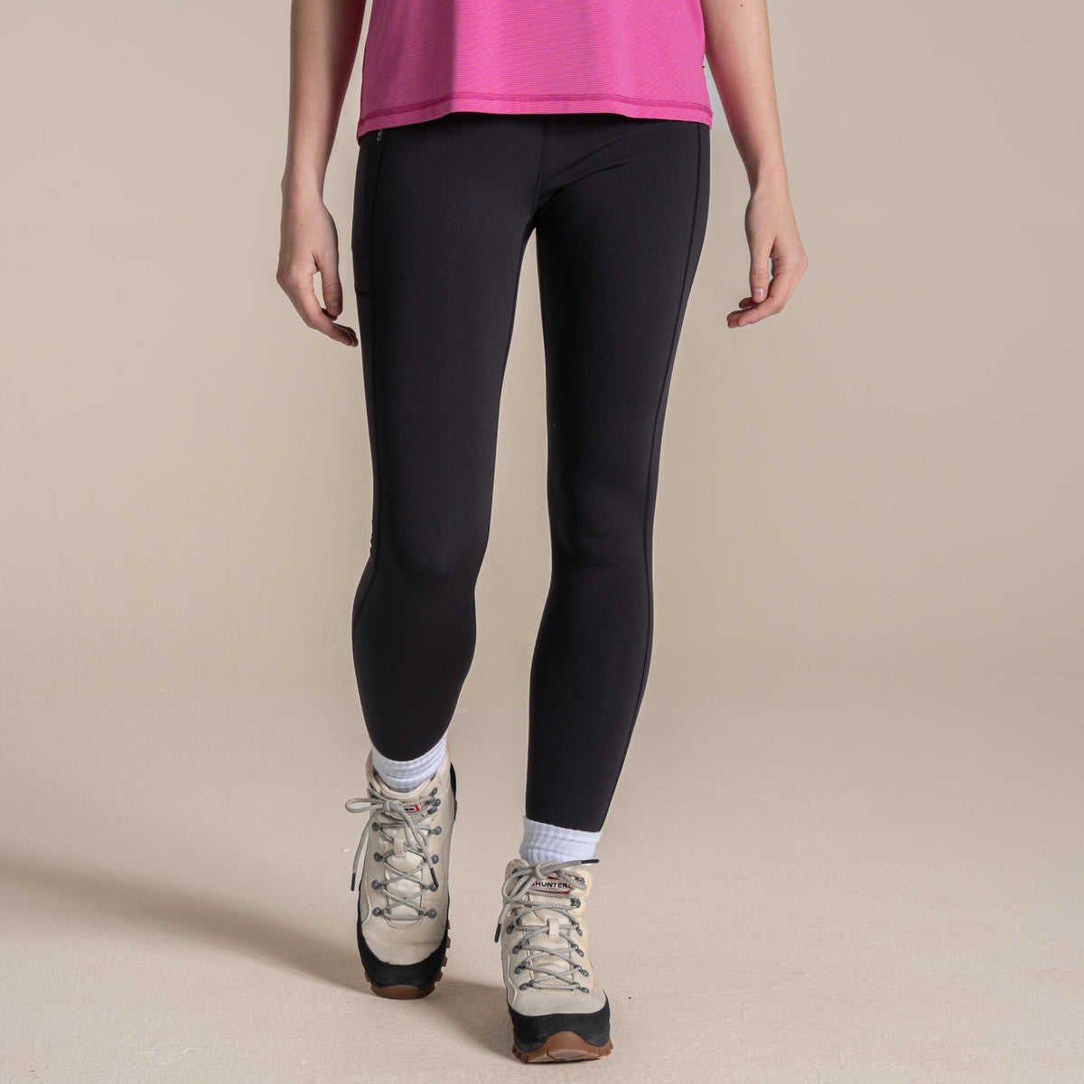 Craghoppers Women's Alex II Leggings in black stretch outdoor fabric