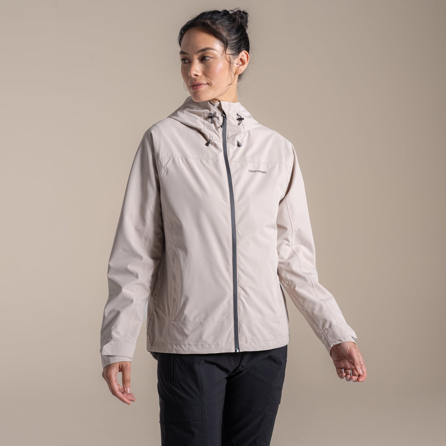 Craghoppers Zohra Waterproof Jacket in Soft Mushroom