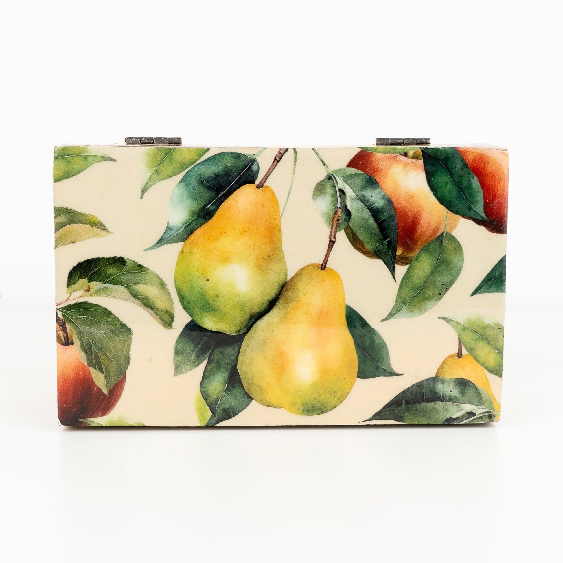 Candlelight Apples & Pears Mango Wood Trinket Box