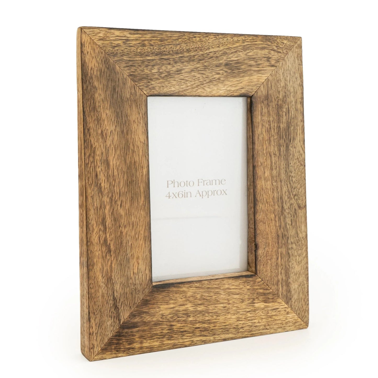 Candlelight Dark Brown Wedge Mango Wood Photo Frame 4x6