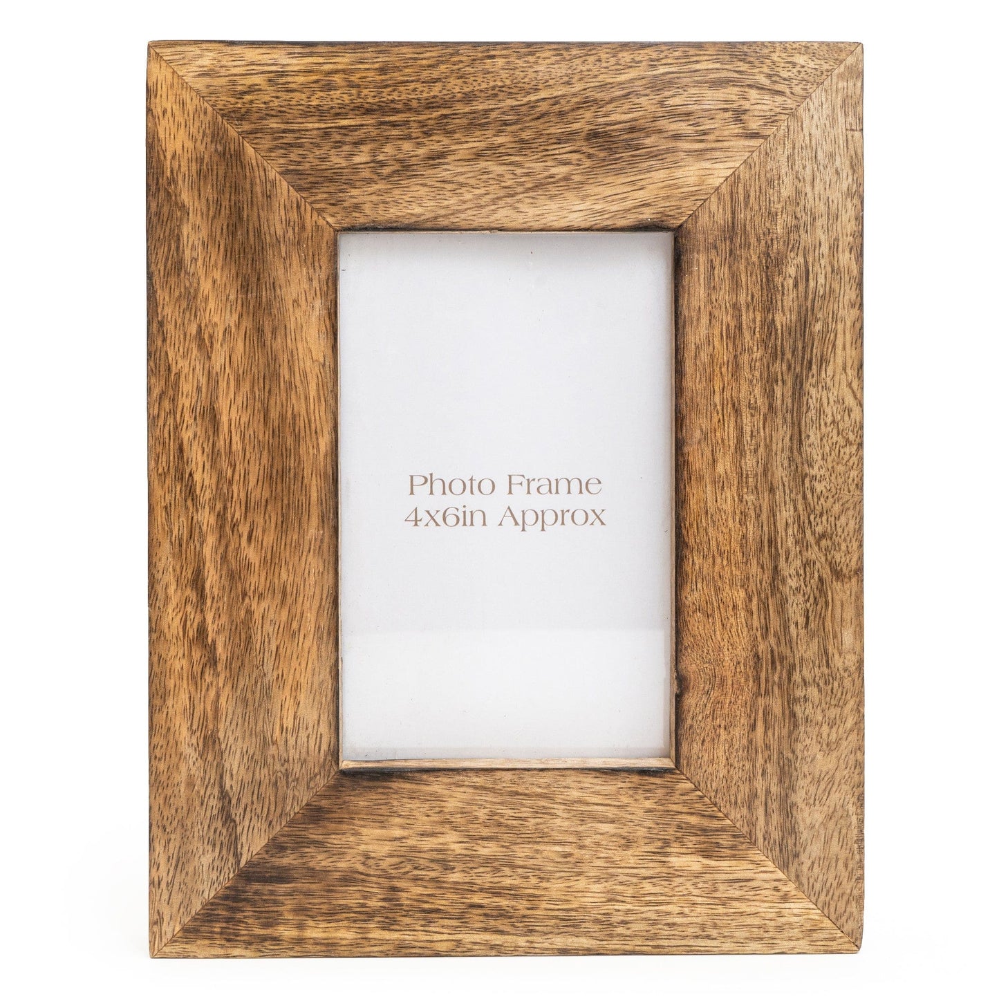 Candlelight Dark Brown Wedge Mango Wood Photo Frame 4x6