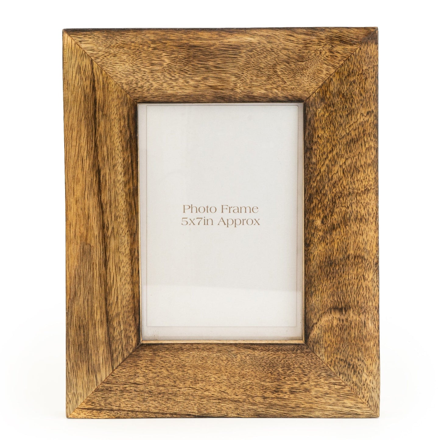Candlelight Dark Brown Wedge Mango Wood Photo Frame 5x7