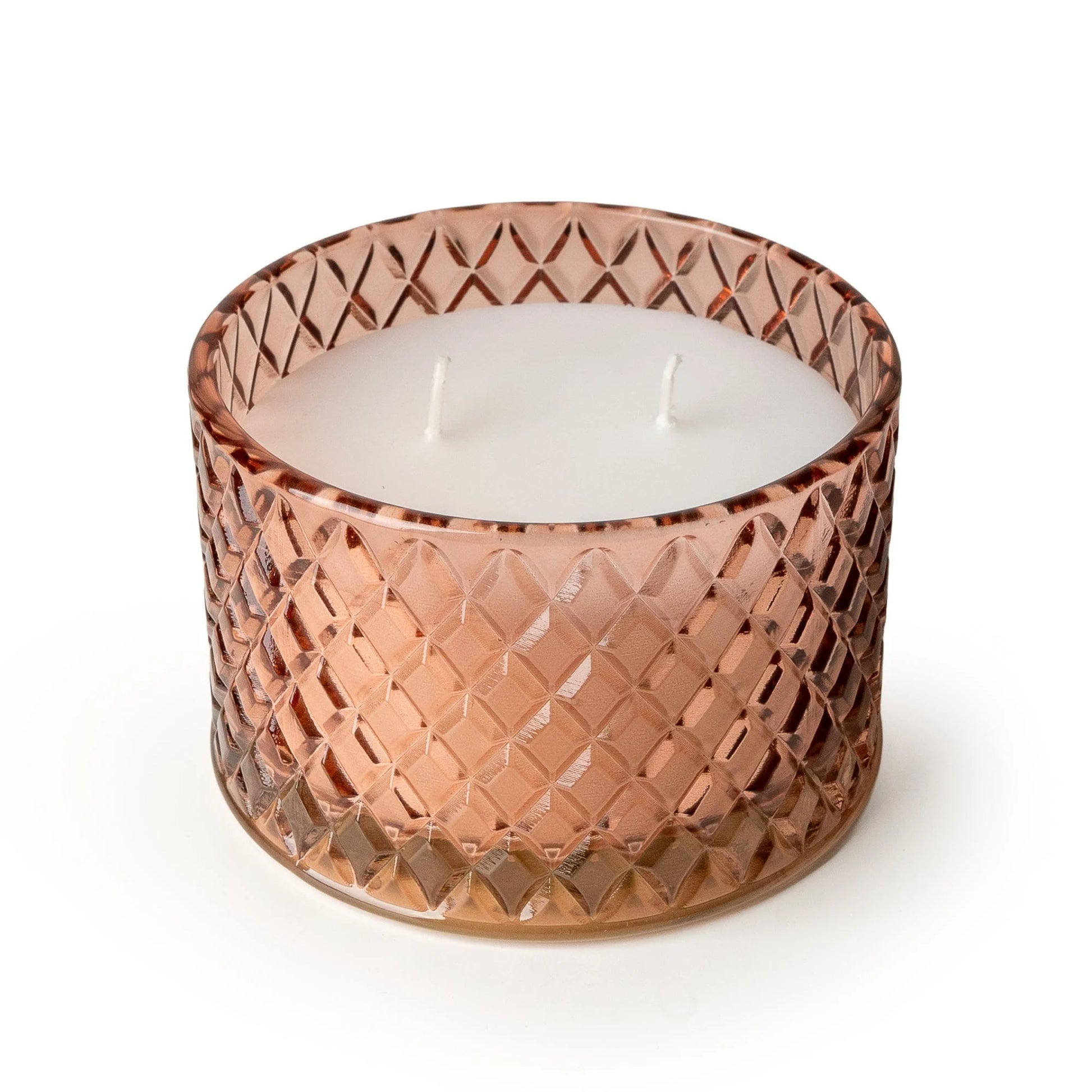 Candlelight Jhangye Round Embossed Pink Candle Jar