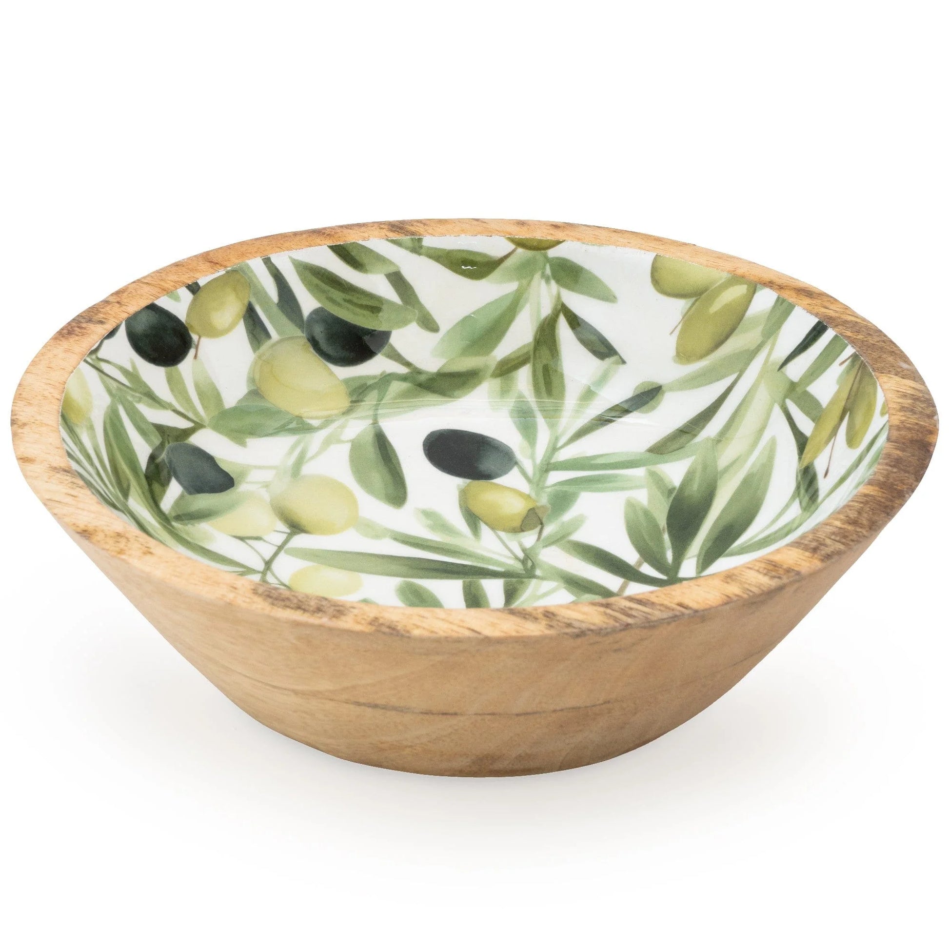 Candlelight Olives Mango Wood Bowl