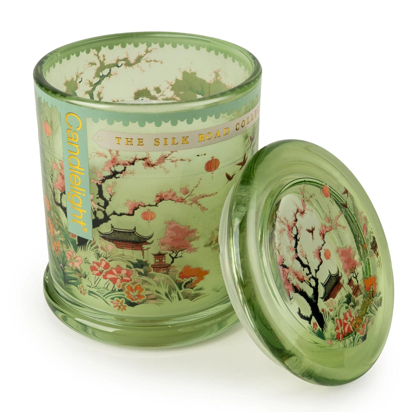 Candlelight The Silk Road Collection Chengdu Green Large Glass Jar Candle