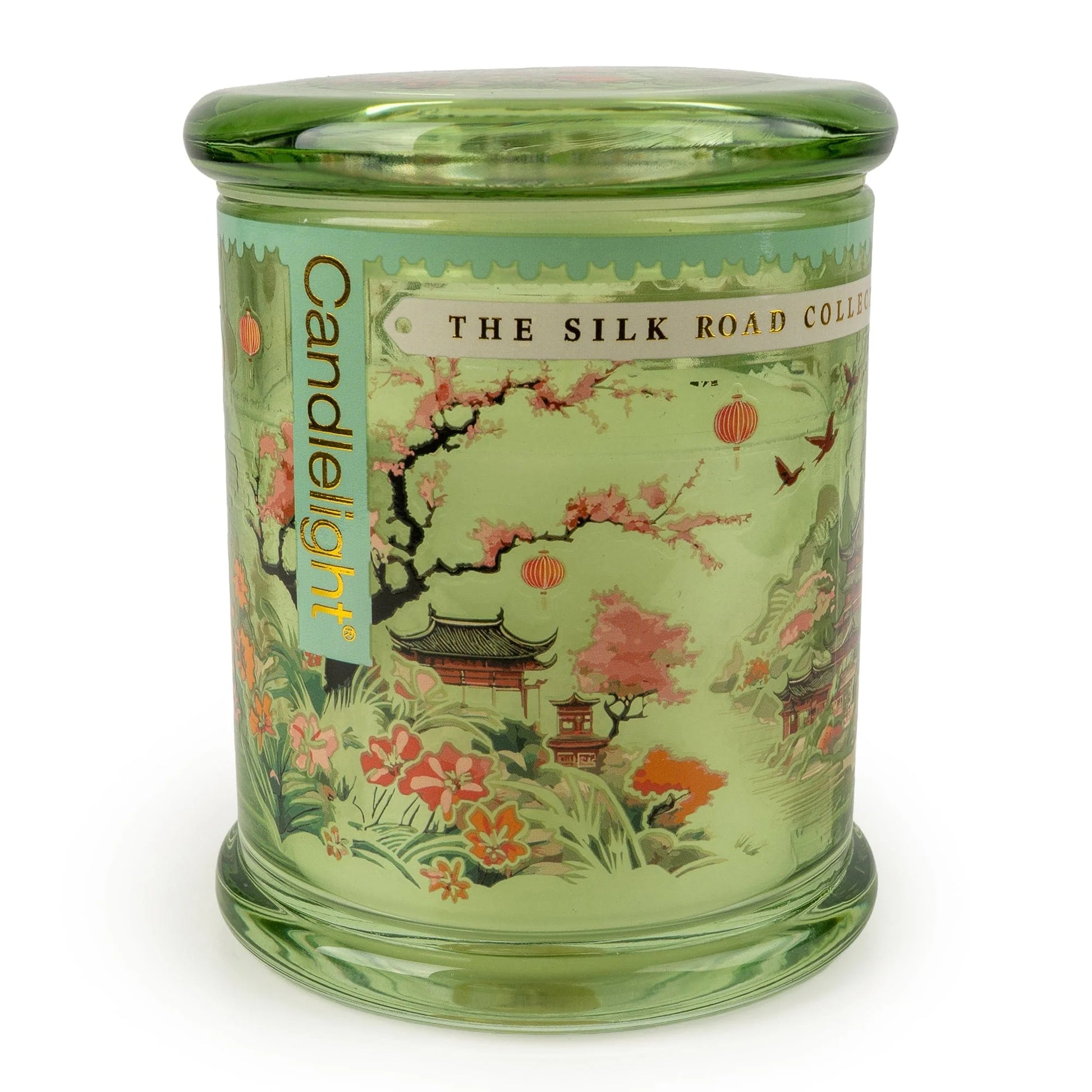 Candlelight The Silk Road Collection Chengdu Green Large Glass Jar Candle