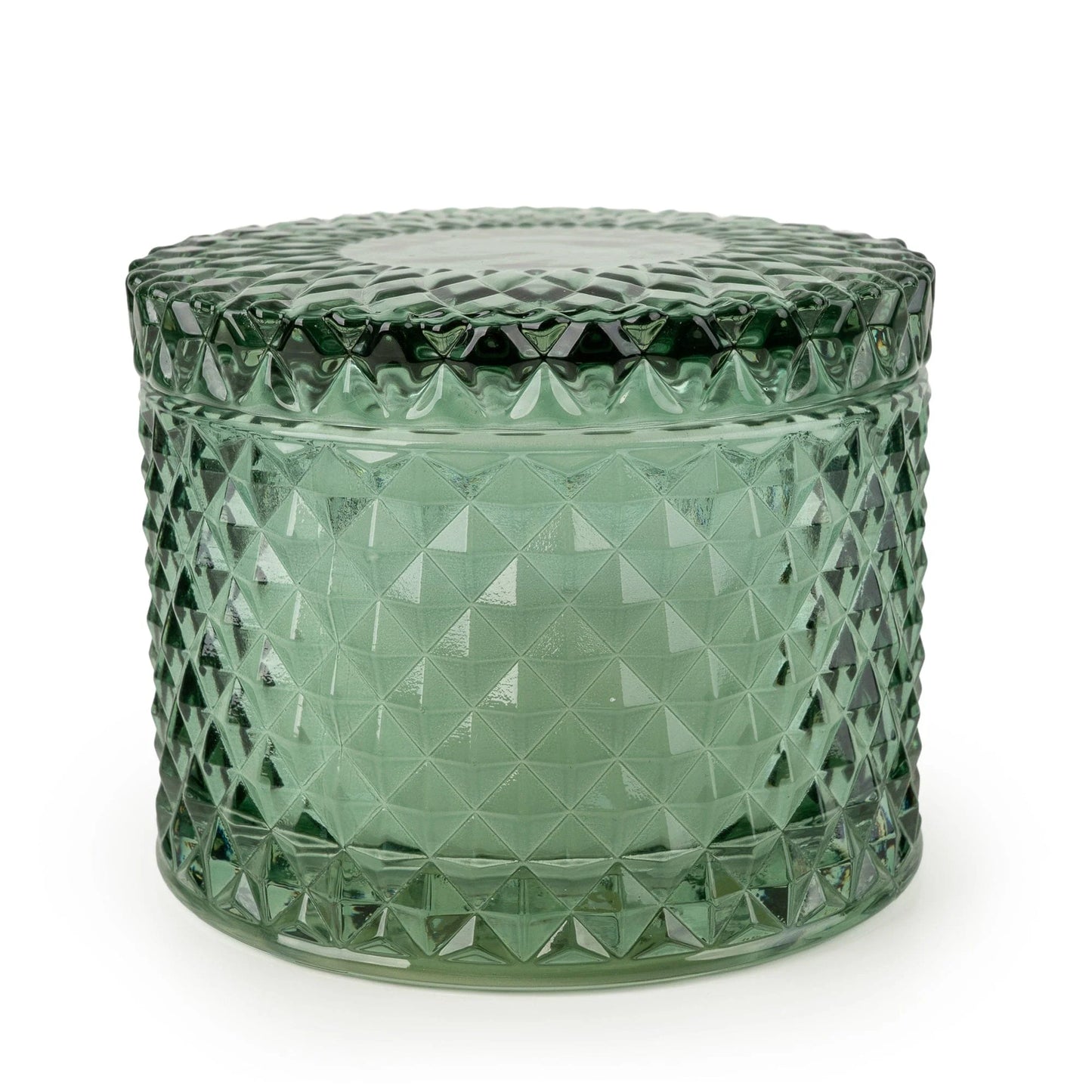 Candlelight The Silk Road Collection Chengdu Round Embossed Duck Egg Blue Two-Wick Candle Jar