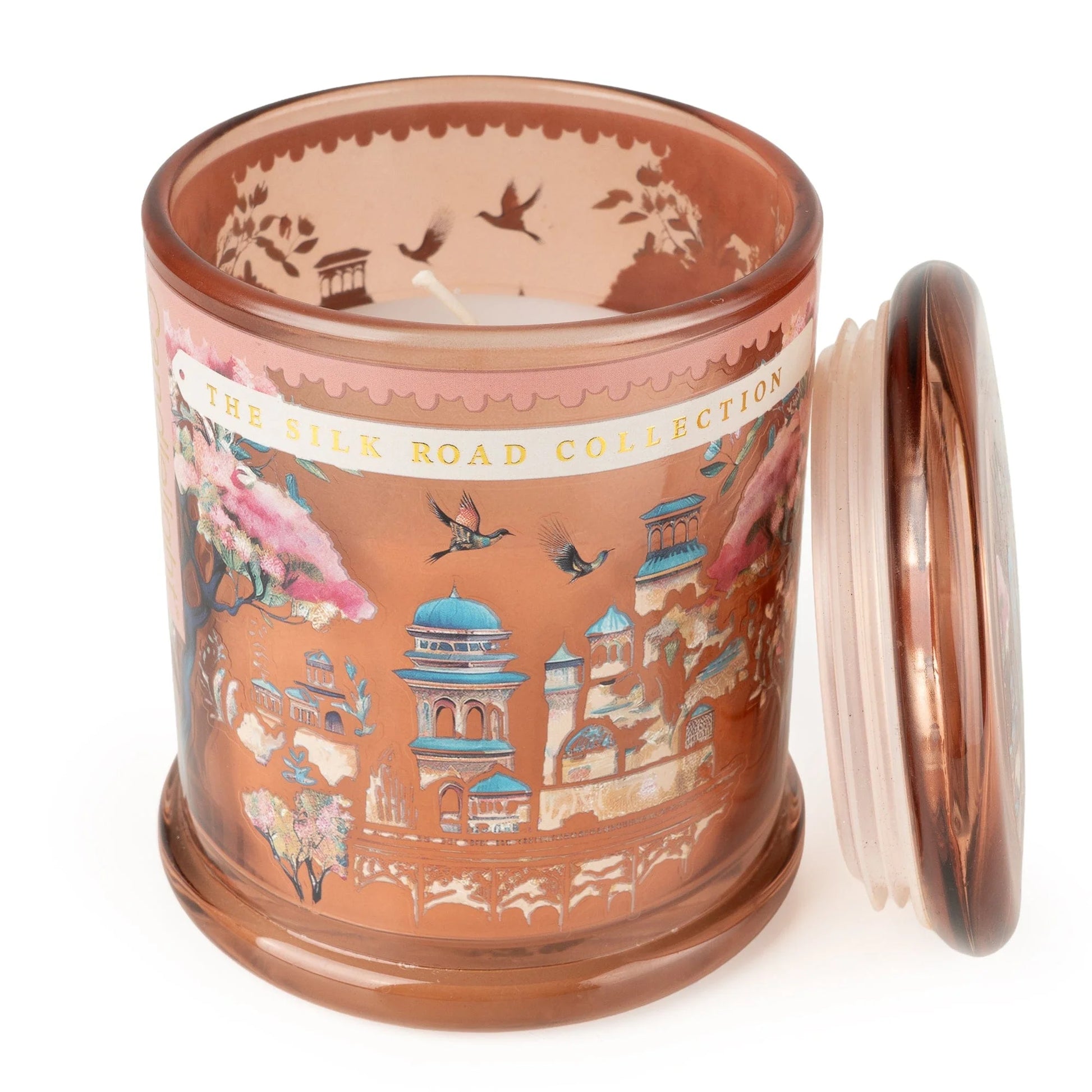 Candlelight The Silk Road Collection Jhangye Pink Large Glass Jar Candle