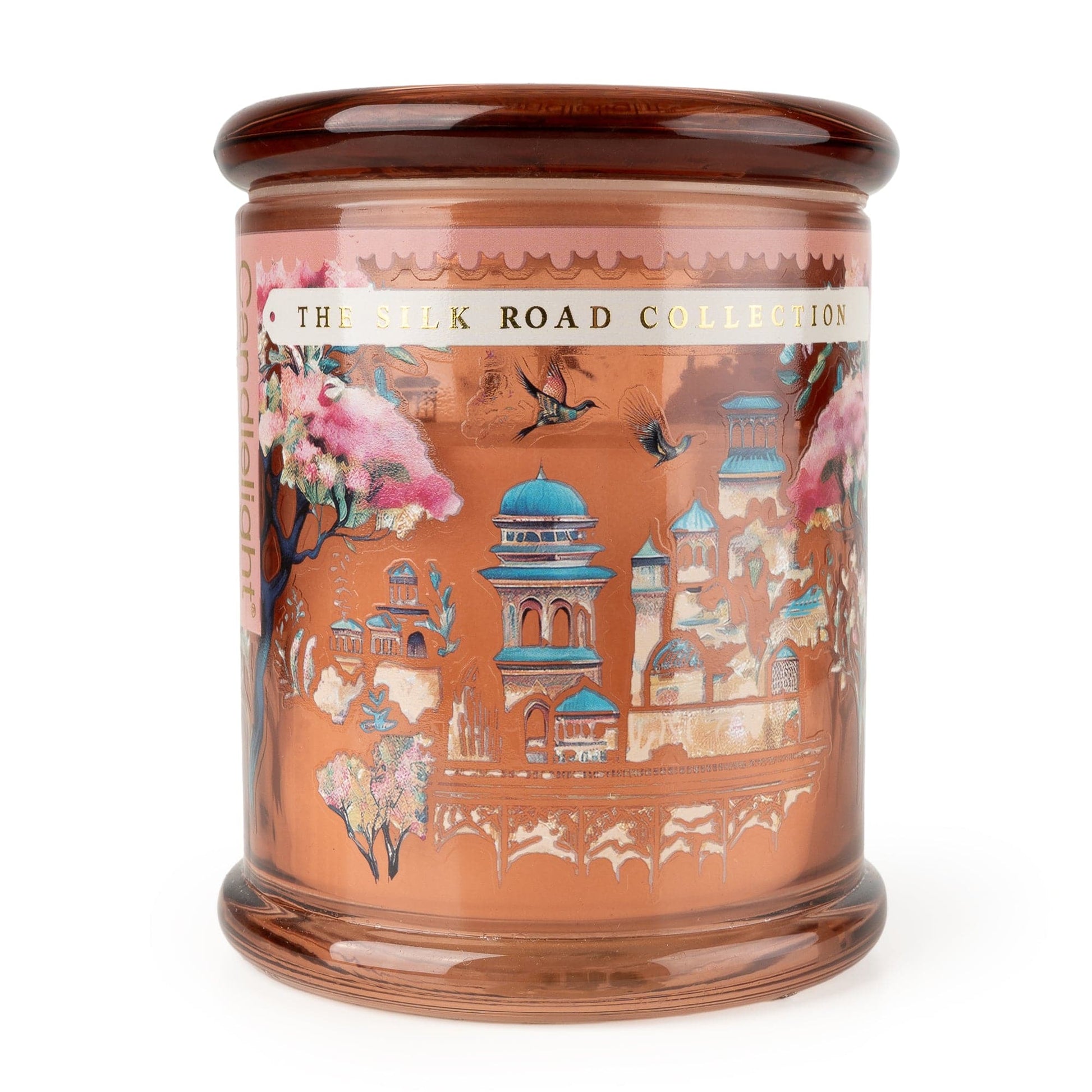 Candlelight The Silk Road Collection Jhangye Pink Large Glass Jar Candle