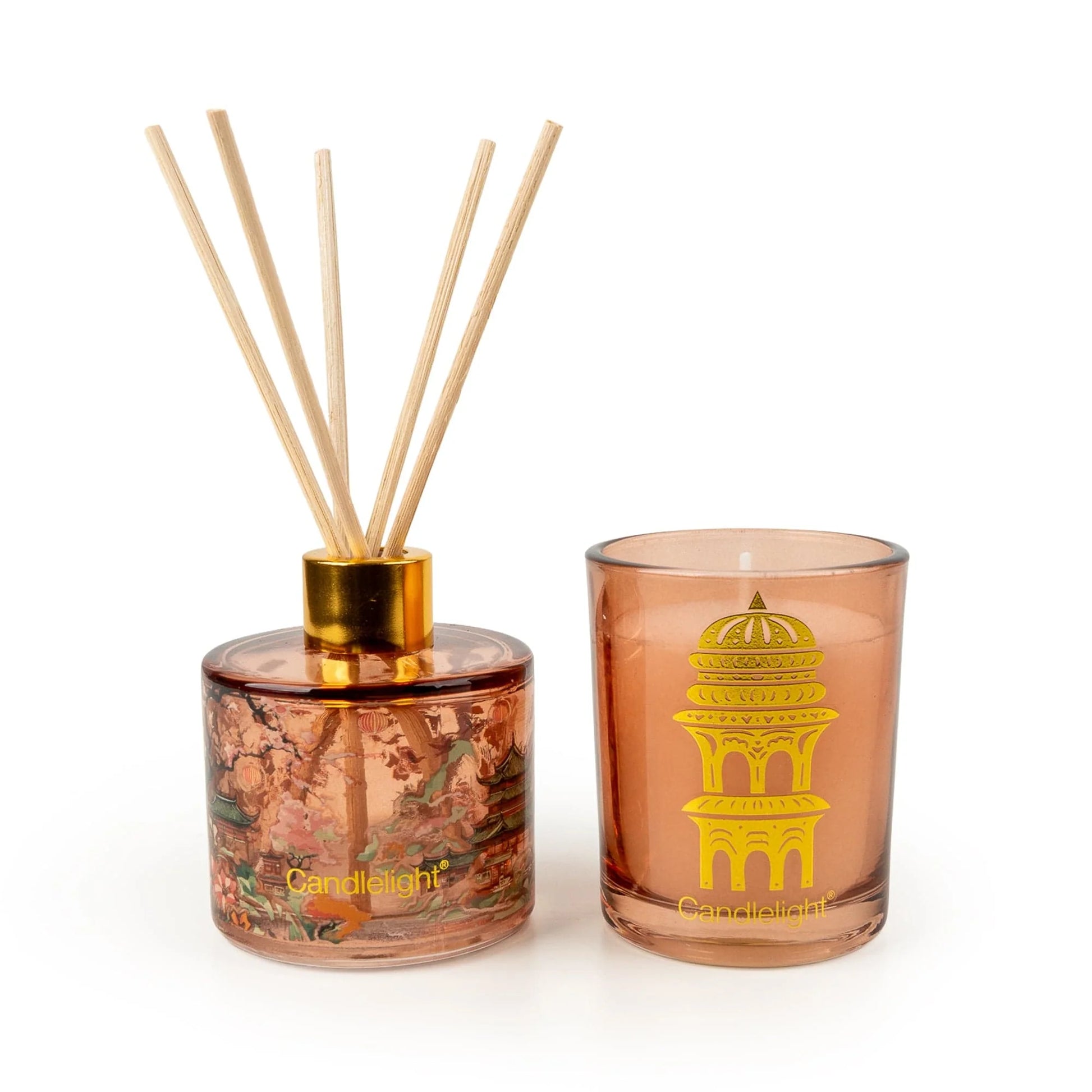 Candlelight The Silk Road Collection Jhangye Reed Diffuser & Votive Gift Set