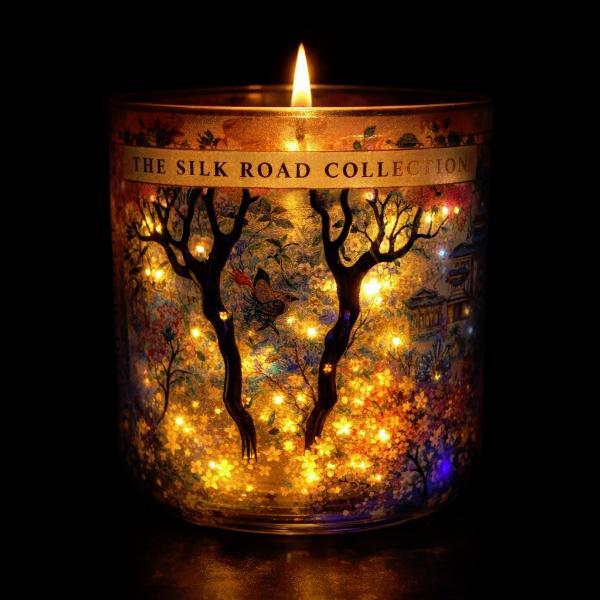 Candlelight The Silk Road Collection LED Pomegranate & Cassis Light Up Candle