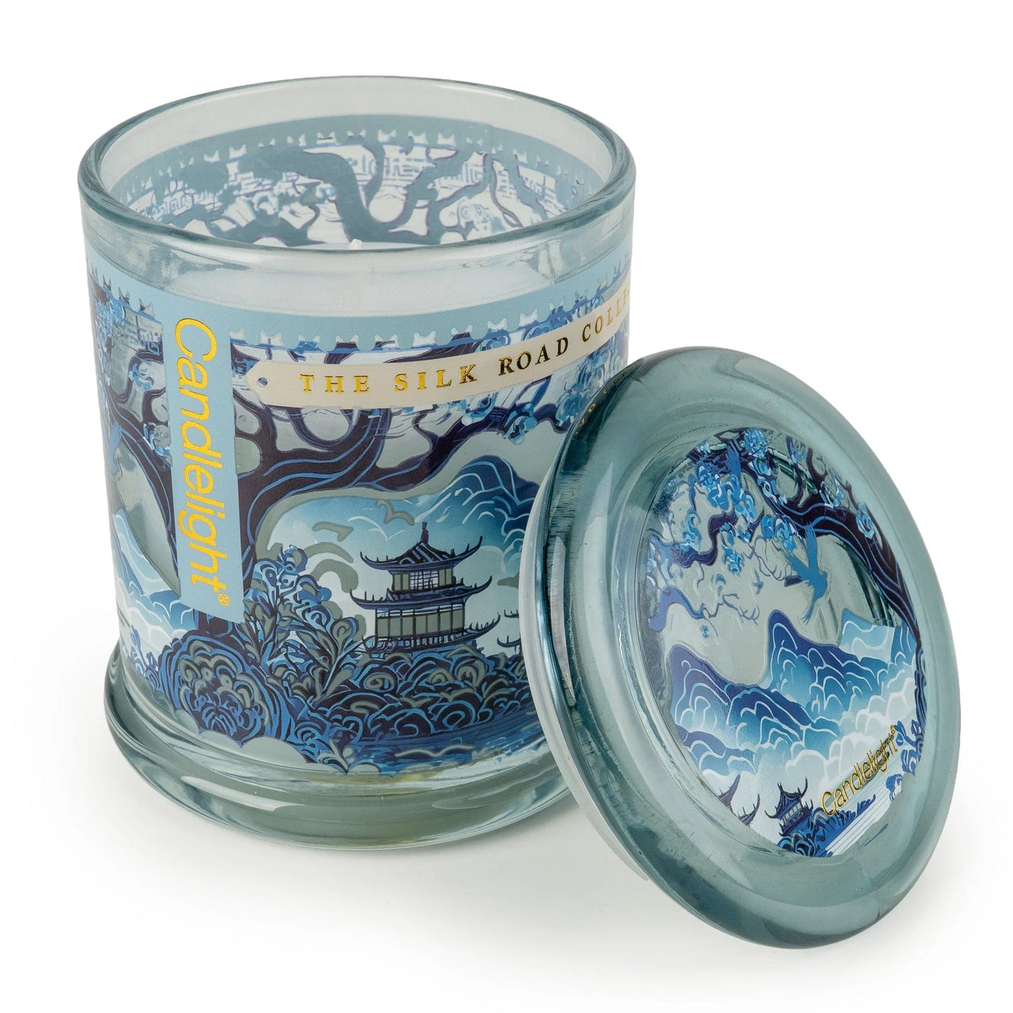 Candlelight The Silk Road Collection Tianshui Blue Large Glass Jar Candle