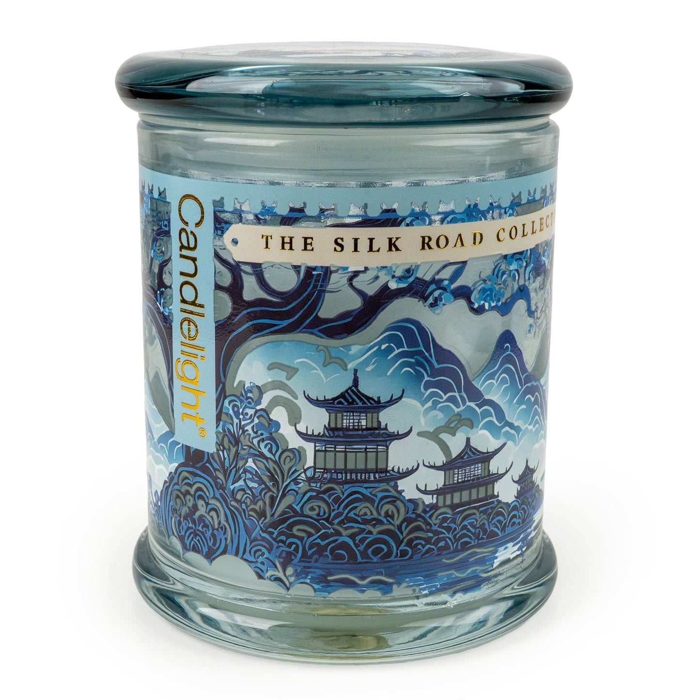 Candlelight The Silk Road Collection Tianshui Blue Large Glass Jar Candle