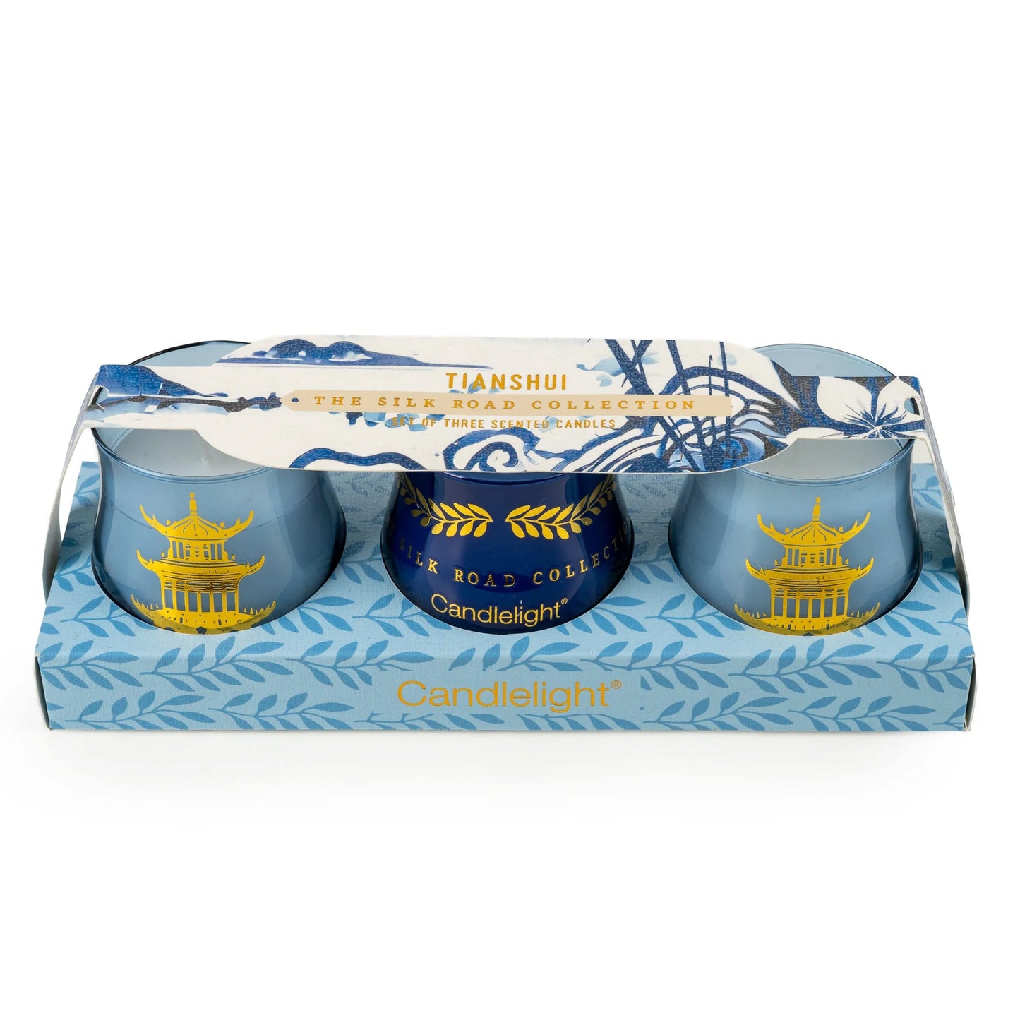 Candlelight The Silk Road Collection Tianshui Blue Votive Candle Set