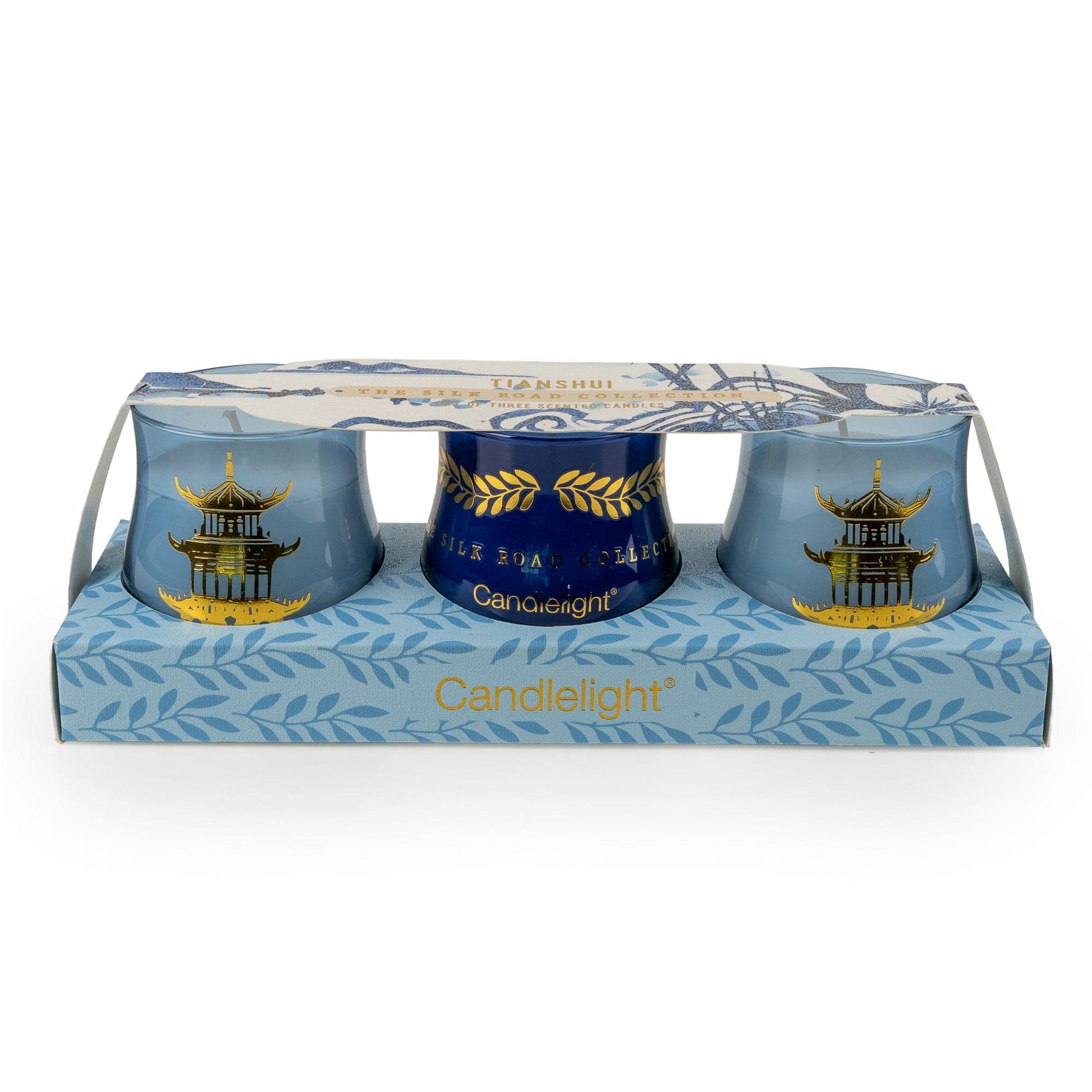 Candlelight The Silk Road Collection Tianshui Blue Votive Candle Set