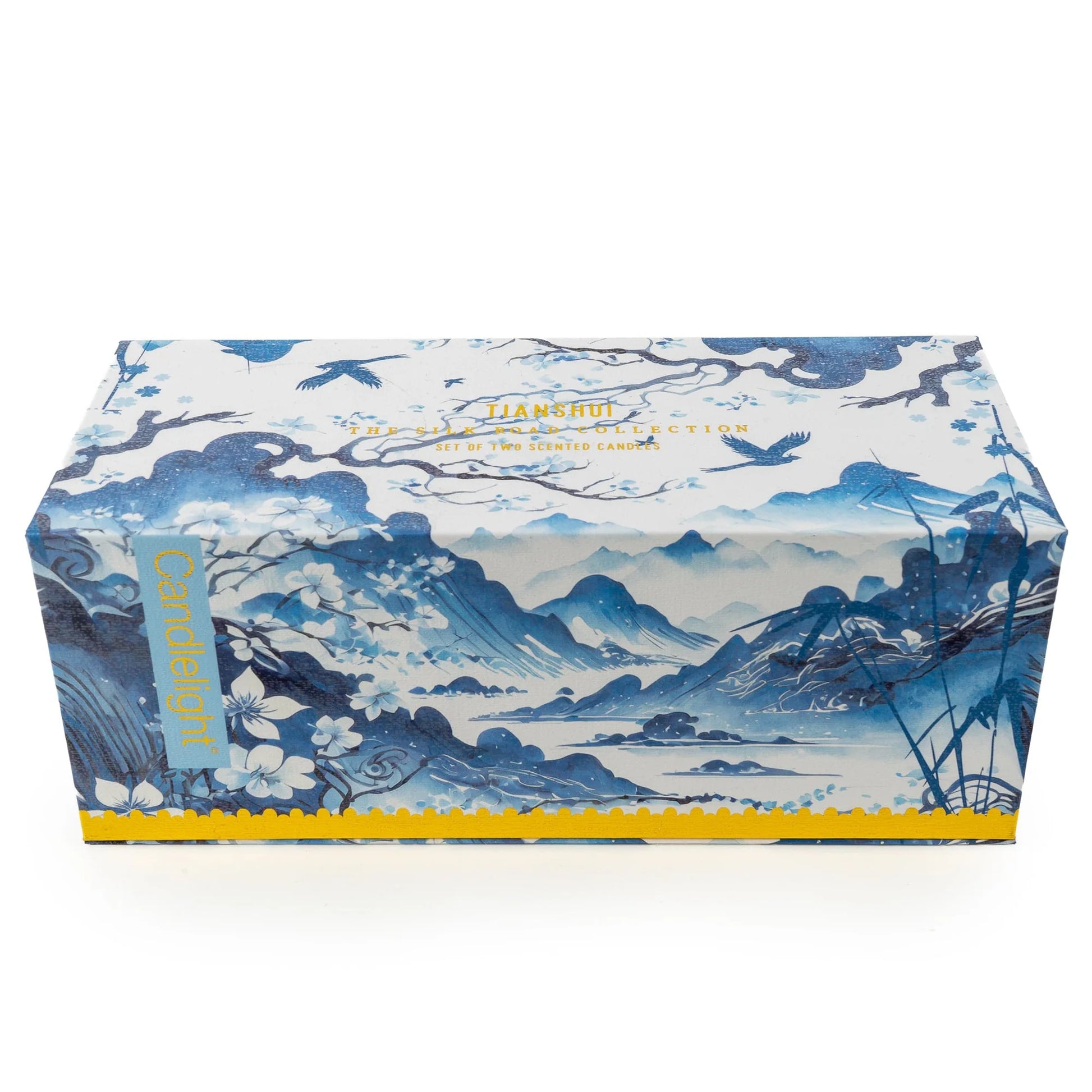 Candlelight The Silk Road Collection Tianshui Blue Votive Set of 2 Candles