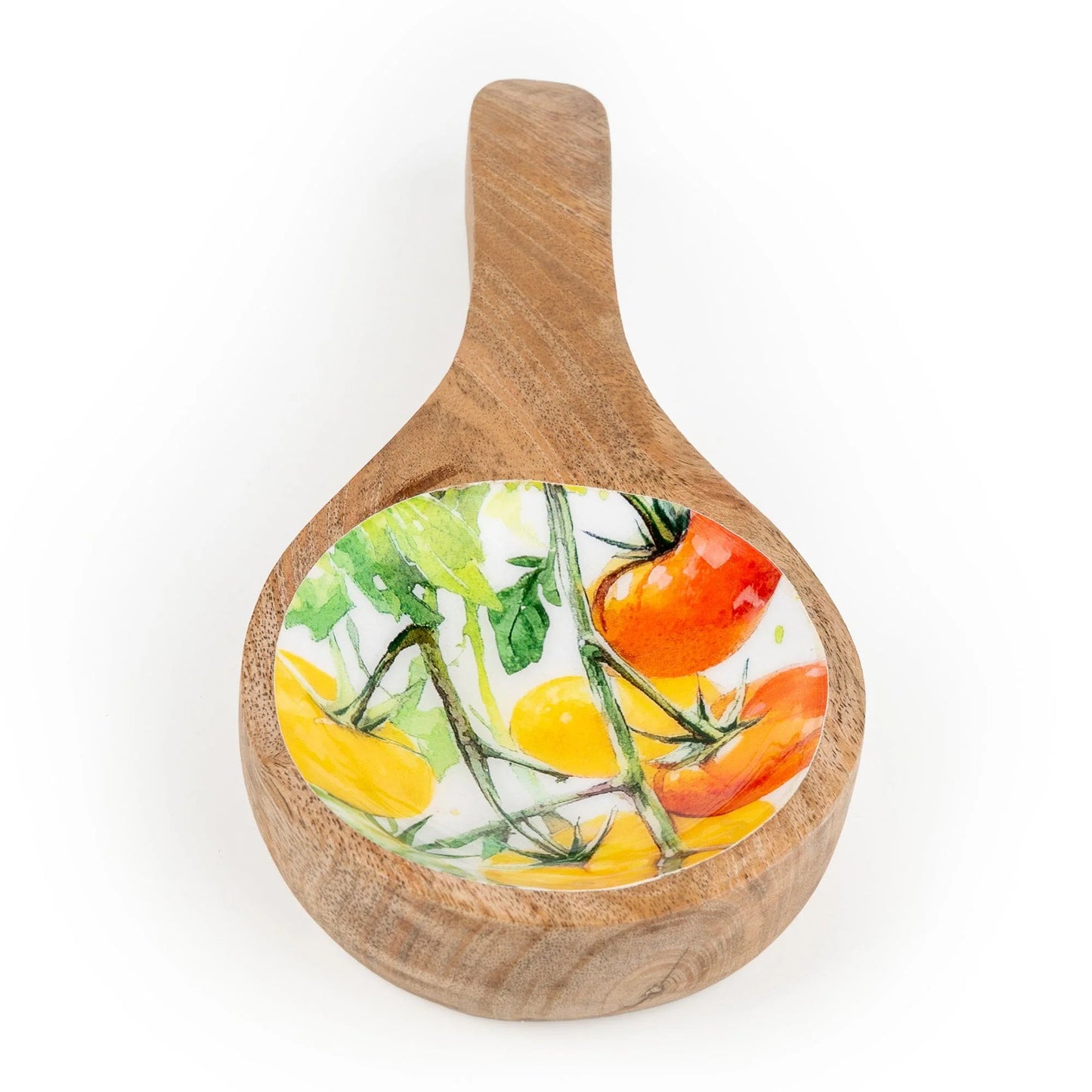 Candlelight Tomatoes Mango Wood Spoon Rest