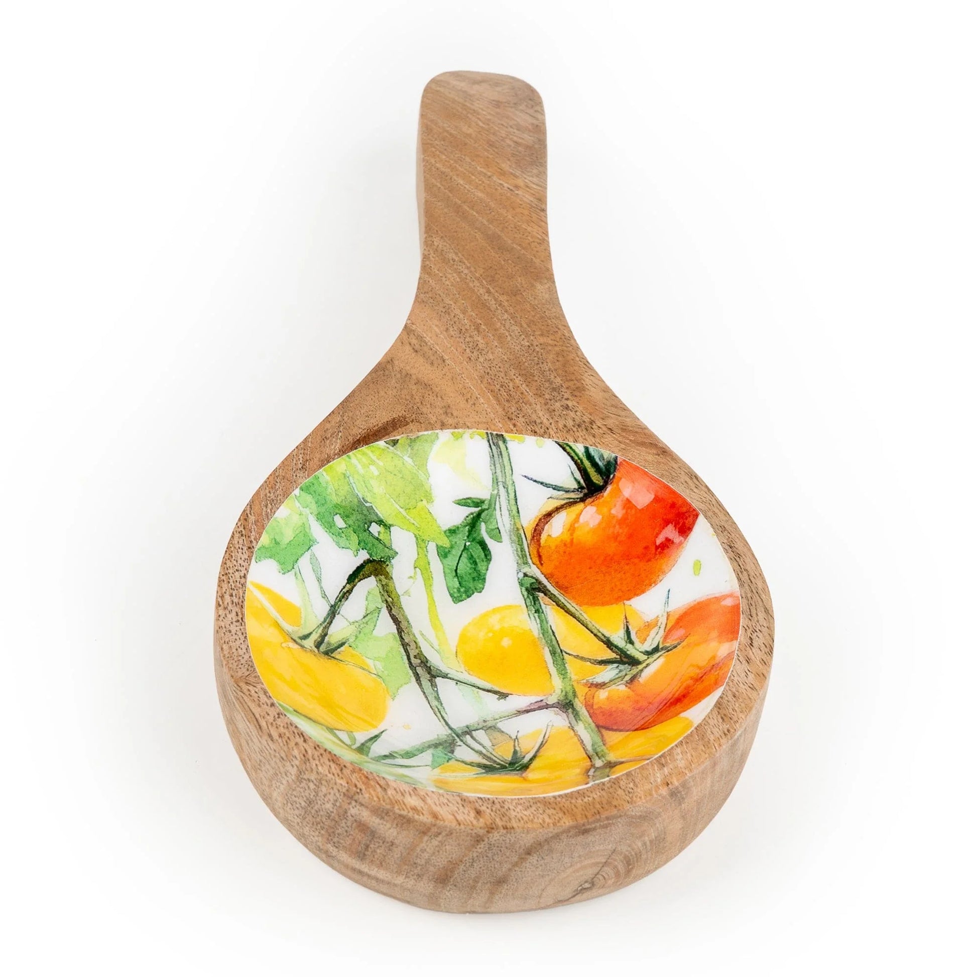 Candlelight Tomatoes Mango Wood Spoon Rest