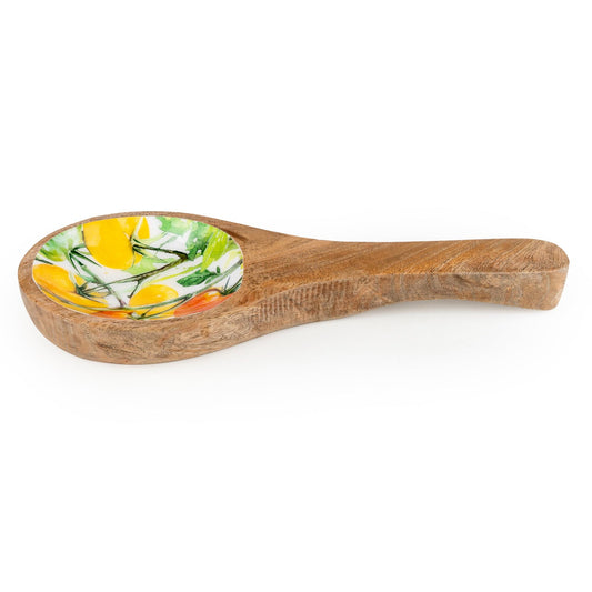 Candlelight Tomatoes Mango Wood Spoon Rest