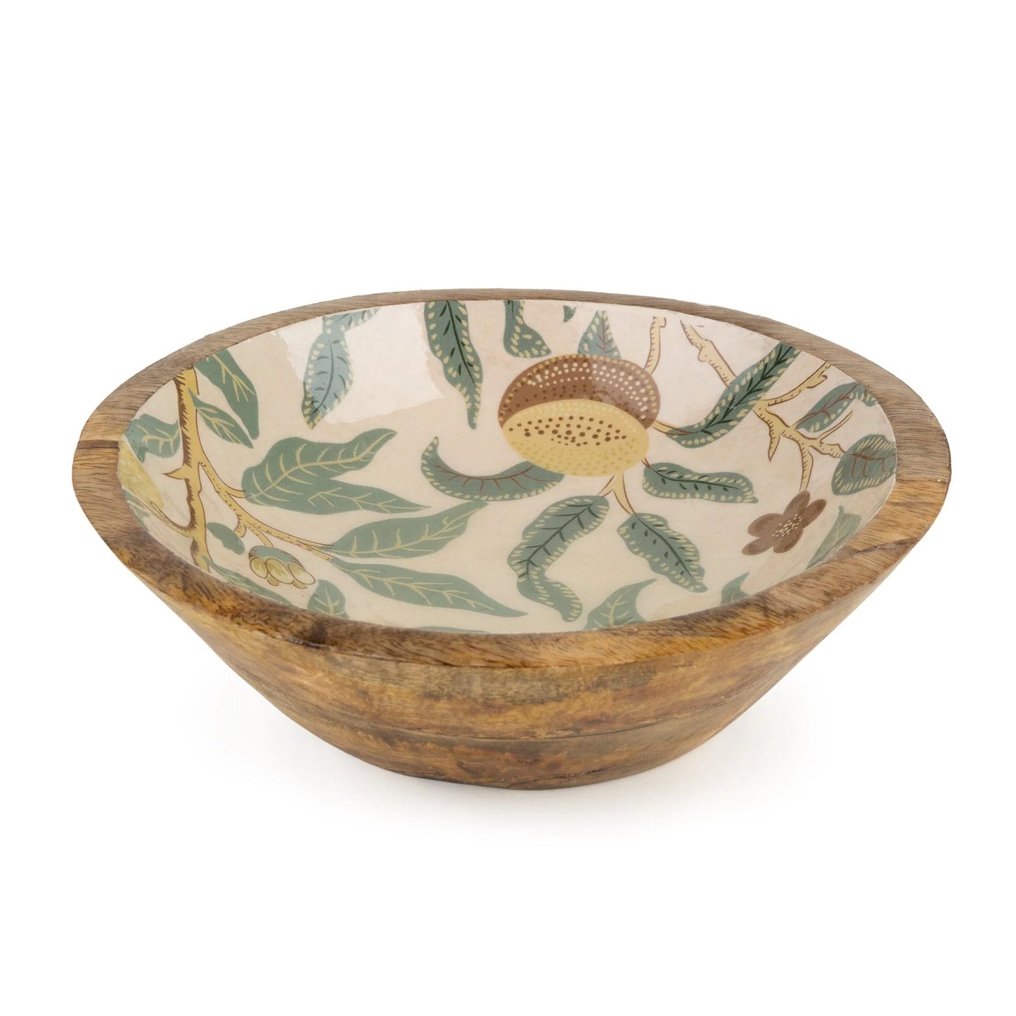 Candlelight Vintage Fruit Large Mango Wood Serving Bowl